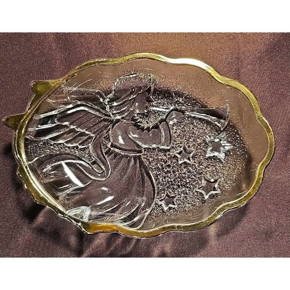 Home‎ Beautiful Christmas Bowl Glass, Candy Dish, Trinket Tray, Jewelry Holder
